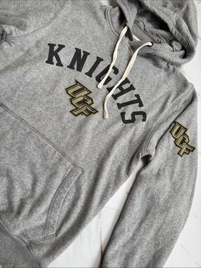 League UCF Knights Logo Spellout Hooded Sweatshirt Sz S Gray Dorm ready lounge